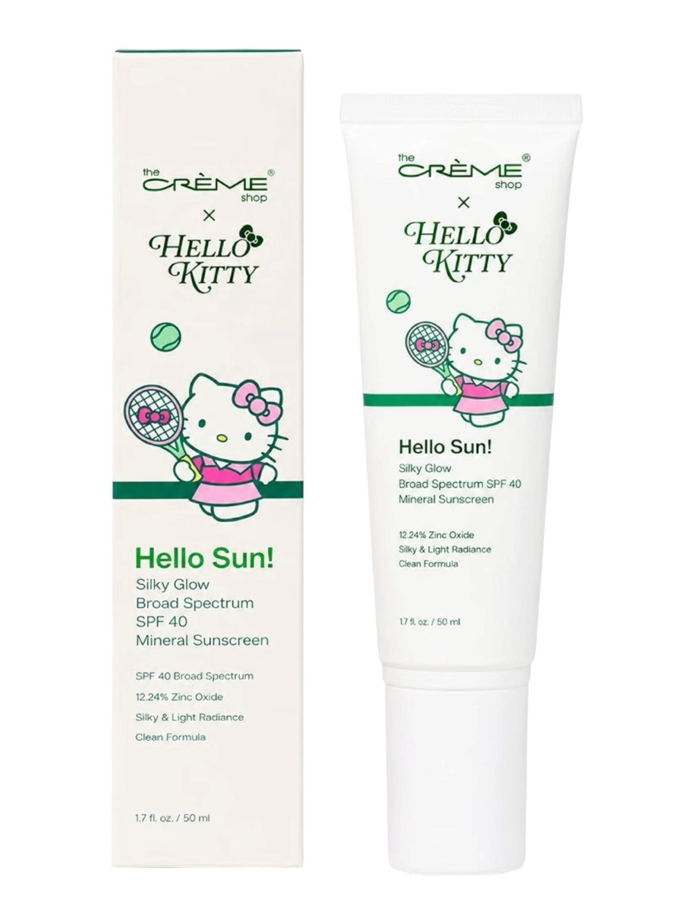 The Crème Shop Hello Sun! Silky Glow SPF 40 Mineral Sunscreen - White